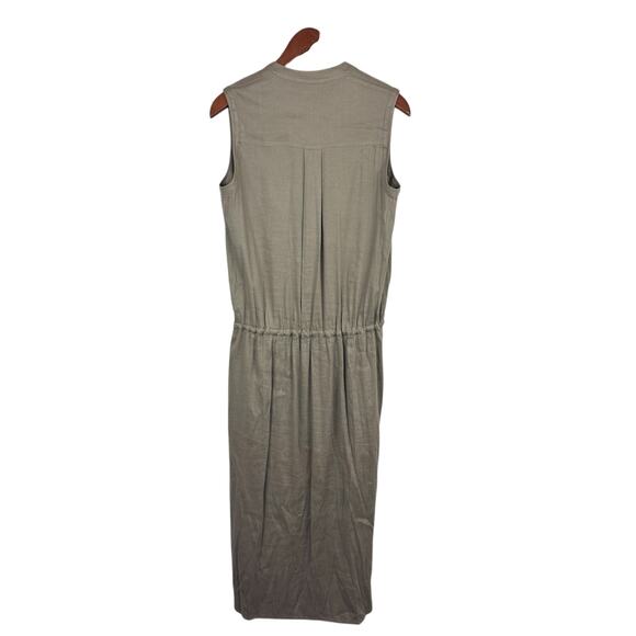 Vince Linen-Blend Cargo Midi Dress - Picture 7 of 7